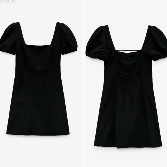 COPY - Zara puff sleeve linen mini dress - Picture 5 of 14